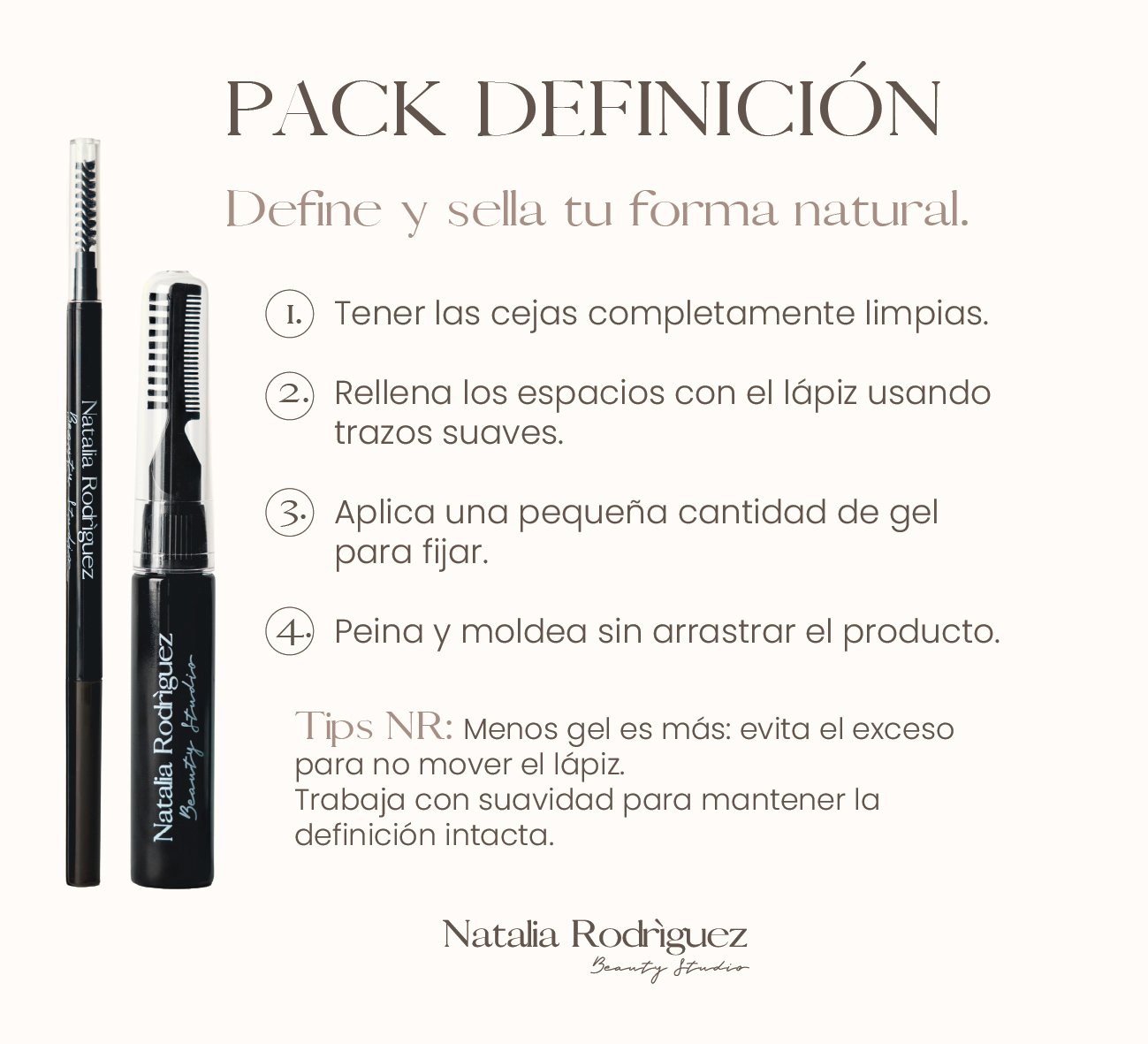 PACK DEFINICIÓN - Set de Lápiz de Cejas y Gel Fijador NR. - Imagen 4